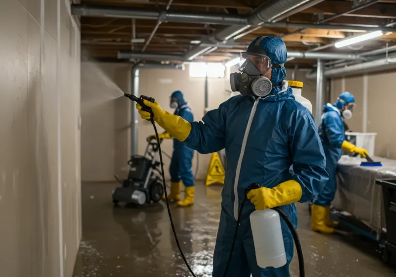 Basement Sanitization and Antimicrobial Treatment process in Hillsborough, NC