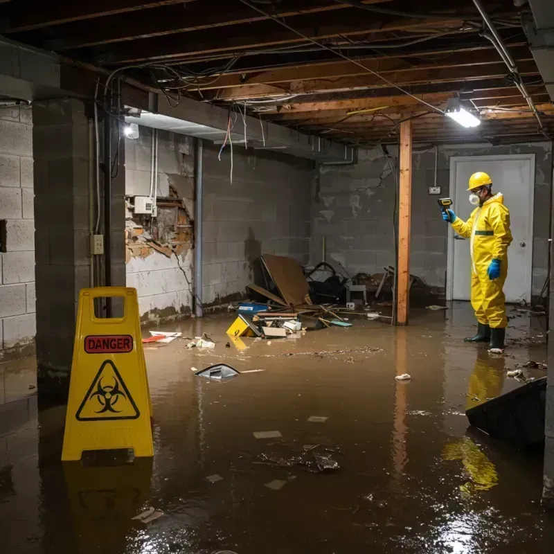 Flooded Basement Electrical Hazard in Hillsborough, NC Property